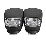 Pack of 2 LED Bicycle Light Head Front Rear Wheel Safety Bike Light Lamp Black