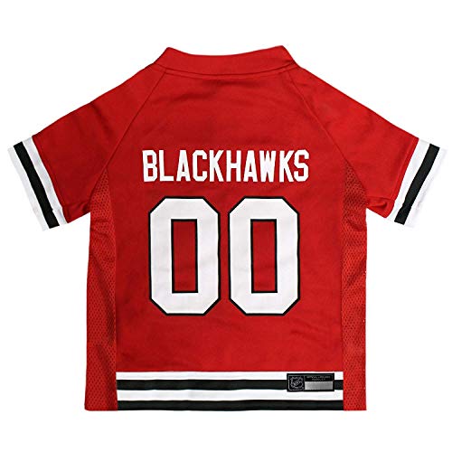 NHL Chicago Blackhawks Jersey for Dogs & Cats, XSmall. Let Your Pet
