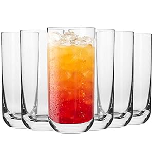 Krosno Vasos de Agua Jugo | Conjunto 6 Piezas | 360 ML | Glamour Collection | Perfectos para Uso en Casa, Restaurante y en Fiestas | Apto para Lavavajillas