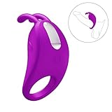 Vibrating Cock Ring Powerful 7 Speeds Silicone Penis Ring Vibrator Clit Stimulator 100% Waterproof Rechargeable Adult Toy for Men Couple Sex