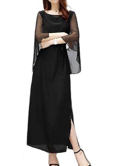 Amazon 気質のドレス 夏の新スタイル 婦人服 韓国語版 シフォン