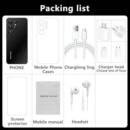 Cheap Mobile Phones 5.0 Inch IPS Display, Android 9.0, 16GB (Expandable up to 128GB), 2G/3G Dual SIM Free Unlocked, Face ID/WiFi/FM (P24Ultra Black)