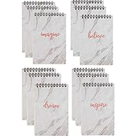 Paper Junkie Mini Inspirational Sayings Spiral Notepads (12 Pack) 4 Marble Designs