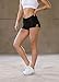 Helisopus Womens Stretch Solid Athletic Shorts Cross Side Tie Dance Yoga Shorts