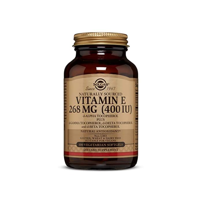 Solgar Vitamin E 268 mg (400 IU), 100 Vegetarian Softgels - Natural Antioxidant, Skin & Immune System Support…