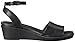 crocs Women's Leighann Anklestrap Lthr Wedge Sandal, Black, 8 M US