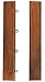 Bare Decor EZ-Floor End Trim Piece Interlocking Flooring in Solid Teak Wood (Set of 2)