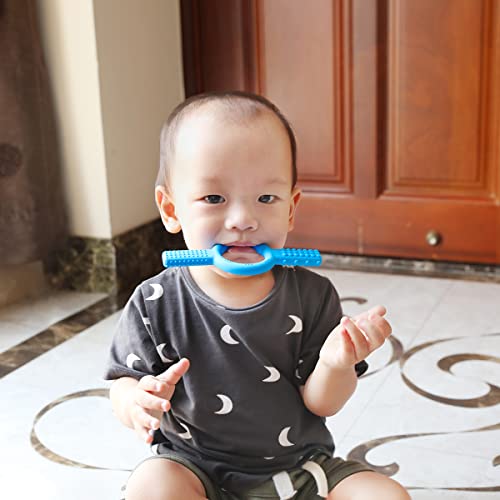 TUXEPOC Sensory Oral Motor chew Tool,Designed for Autism, SPD, ADHD, Oral Motor Stimulation,Therapy Tools to Improve Chewing and Biting,gafly Therapeutics,for Kids (Blue)