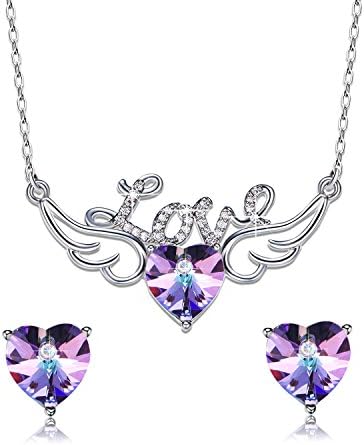 ANCREU Mothday's Day Gift♥ Love Heart Pendant Necklaces Gifts for Wife Romantic