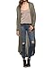 Begonia.K Women's Long Sleeve Open Front Lightweight Maxi Hooded Duster Cardigan