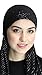 Pre Tied 100% Cotton Fitted Lurex Head Scarf Bandana, Chemo Scarf (Black)