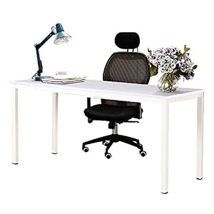 Need Computer Desk 63 inches Large Desk Writing Desk with BIFMA Certification Workstation Office Desk,White AC3DW-160