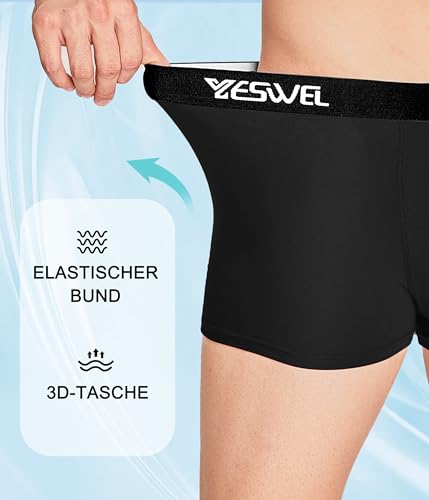 YESWEL Men's Boxers 6 Pack Super Soft Bamboo Underpants Elastic Waist Underwear (M-3XL)