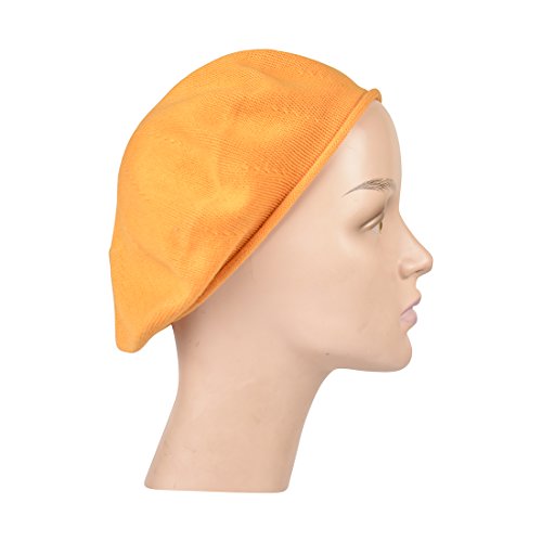 Landana Headscarves Beret for Women 100% Cotton Solid - Pumpkin