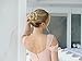 Mariell Handmade Brushed Gold and Ivory Pearl Wedding Comb - Crystal Jeweled Bridal Hair Accessory