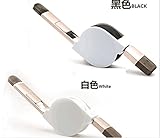 PHEVOS 2PK 6FT 2 in 1 USB Charge Cable with Micro USB Connector,Retractable charge and sync cable flet noodle cord design, Fast charging for Samsung,Iphone 7plus/ 6/6plus/5s/5,Android(white+black)