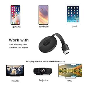 Adattatore Display HDMI Wireless 4K HDR, 1080P Adattatore Display HDMI Wireless Ricevitore Dongle WiFi Streaming con… - immagine 6