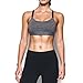 Under Armour Women's Armour Eclipse Heather Mid Impact Sports Bra, Carbon Heather /Metallic Silver, Medium