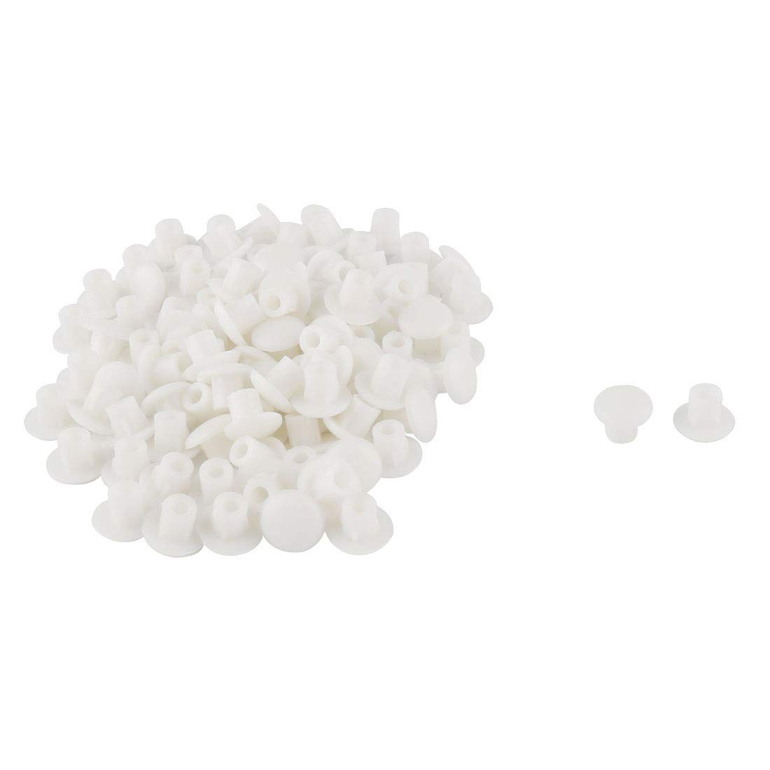 uxcell Home Furniture Decor 5mm White Plastic Screw Hole Cover Plugs