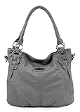 Scarleton Washed Hobo Bag H153324A - Ash