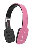 Wireless Bluetooth Stereo Headphones with Built-In Microphone - Connects to 2 Devices - NeoJDX - Pink
