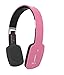 NeoJDX Milan II - Wireless Bluetooth Stereo Headphones with Built-In Microphone - Connects to 2 Devices - Pink