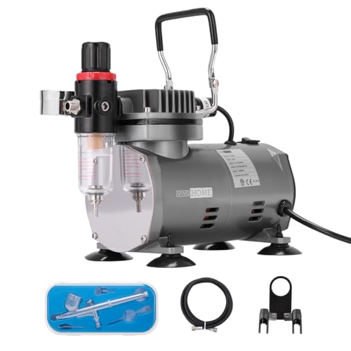 VIVOHOME Airbrush Kit with 1/5 HP Air Compressor and 1 Dual Action