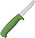 Morakniv Craftline Safe Fixed Blade Blunt Tip Utility Knife with Carbon Steel Blade and Combi-Sheath, 3.2-Inch