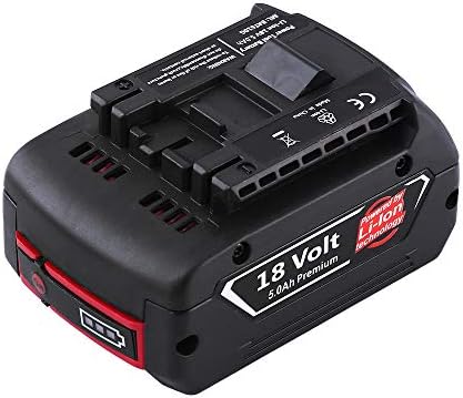 Hochstern BAT609 for Bosch 18V 5.0Ah Lithium-Ion Replacement Battery BAT609G BAT610G BAT618G BAT619 BAT620 BAT621 with LED Charge Indicator
