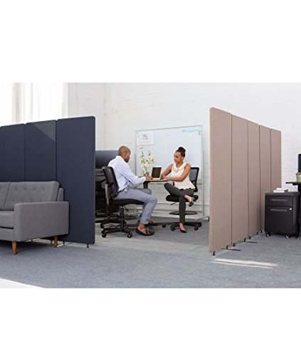 ReFocus Acoustic Room Dividers | Office Partitions – Reduce Noise and Visual Distractions with These Easy to Install Wall Dividers (72" X 66", Sand Stone) - Thumbnail 4