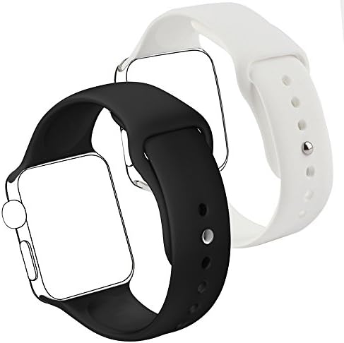 Blesihu Replacement Band for Apple Watch Series 2 Series 1, Strap Bands for iwatch, Silicone Sport Style Wristband, Both 38mm and 42mm Models Available
