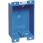 Carlon B108R-UPC Shallow Outlet Box PVC 1 Gang Bulk, 3-5/8" H x 2-3/8" W x 1-1/4" D