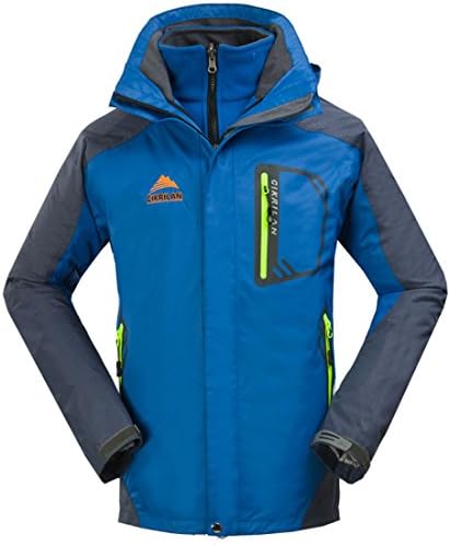 Men's 3in1 Water Resistant Breathable Outdoor Windproof Jacket Coat