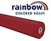 Rainbow Kraft 352991 Duo-Finish Kraft Light-Weight Paper Roll, 36 in x 100 ft,  Red