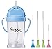 Zoli Bot Straw Sippy Cup 9oz. with Sippy Cup Cleaner - Blue