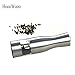HoooWooo Electric salt or pepper shaker Stainless Steel Battery Operated, One Hand Operation, Led Light, Adjustable Ceramic Grinder, Static Coating Dust Cap(one pack)
