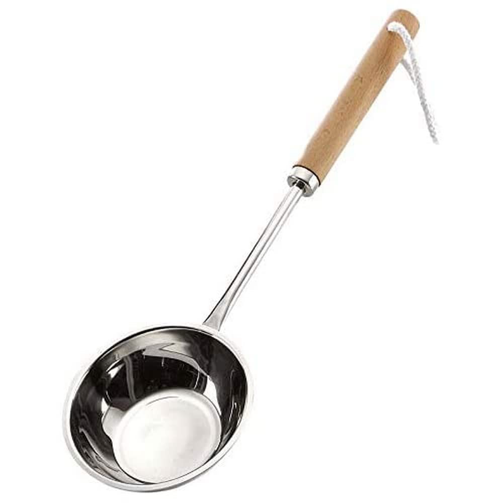eliga Ladle with Stainless Steel Trough and Wooden Handle