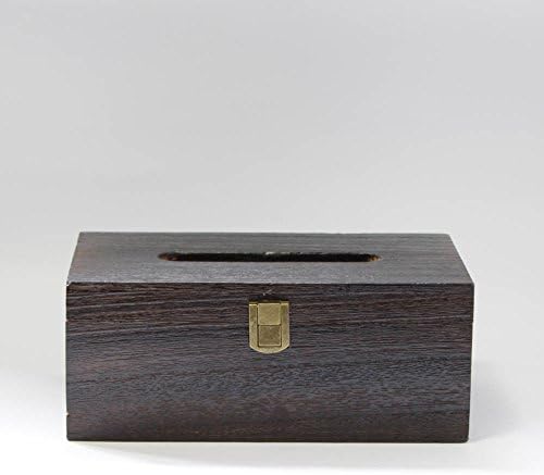 Juenana Vintage Retro Wood Tissue Paper Box Cover Holder Rectangular
