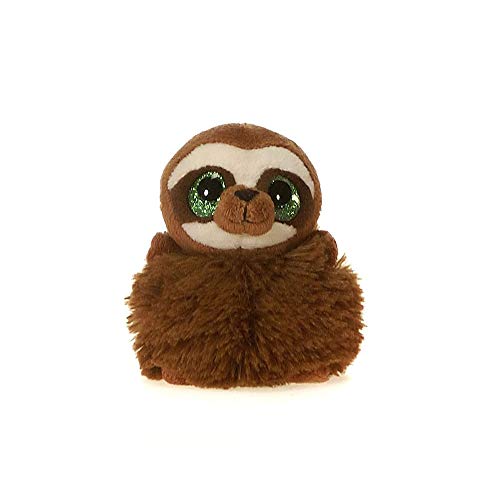 Fiesta Toys Sleepy The Brown Sloth Pom Pals Small Stuffed Animal Toy - 4.5 Inches