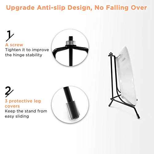 image for IPOW 4 Pack 4 Inch Upgraded Anti-Slip Iron Plate Display Stand, Black 