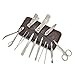 Rong Keast stainless steel manicure Set of 12Pcs,Professional Grooming Kit,pedicure tools professional，pedicure manicure kit，nail clipper set，Nail Tools with Luxurious Travel Case