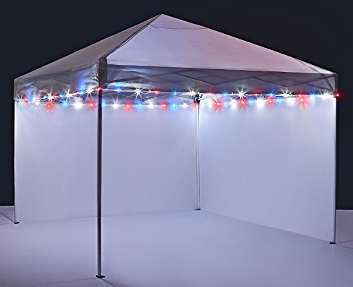 Brightz, Ltd. Canopy Brightz LED Tailgate Canopy and Patio Umbrella Accessory Light, Red/White/Blue