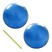 Exercise Ball - Stability Ball for Pilates, Yoga, Barre, Training and Physical Therapy- Improves Balance, Core Strength, Back Pain & Posture- Comes with Straw(2 Pcs) (Blue)