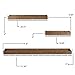 Wallniture Philly Floating Shelves for Wall, Wood Tray Bookshelves for Living Room Decor, Kids Room and Nursery Decor Set of 3 Walnut