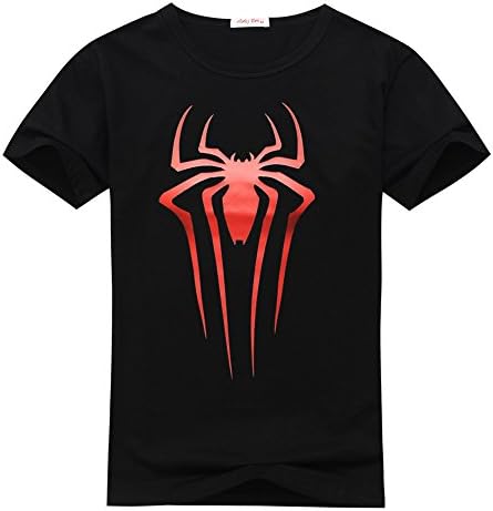 Madonny Fashion Child Kids Boys And Girls Spider-man Red logo classic Cotton T-Shirt