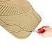 Copap 3pcs Rubber Floor Mats Universal Fit Mat for Car SUV Van & Trucks Front & Rear (Beige)