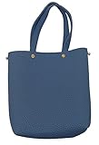 SUKRAGRAHA Blue Mini Faux Leather Causal Handbag