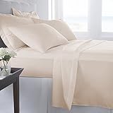 Thread Spread Hotel Collection 600 Thread Count Egyptian Cotton Sateen Twin Extra Long 4 Piece Sheet Set Ivory