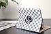 SANOXY WHITE+GRAY CHECKER PATTERN For The New iPad 3 360 PU Leather Rotating Magnetic Smart Cover Case(Will also Fit for the Ipad 2)