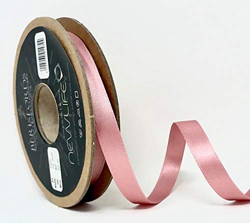 Berisfords 10mm 60 Dusky Pink NewLife Satin Ribbon 100% Recycled 20m reel
